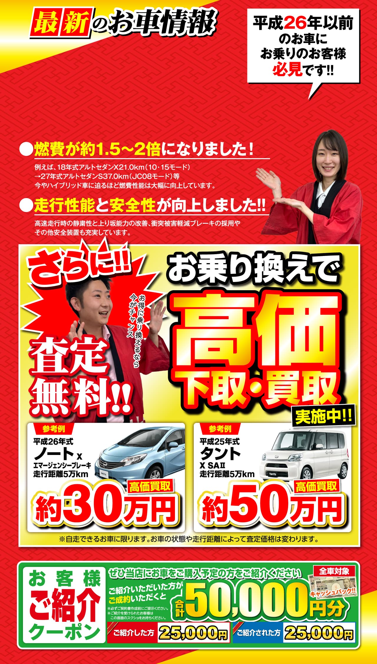 最新のお車情報