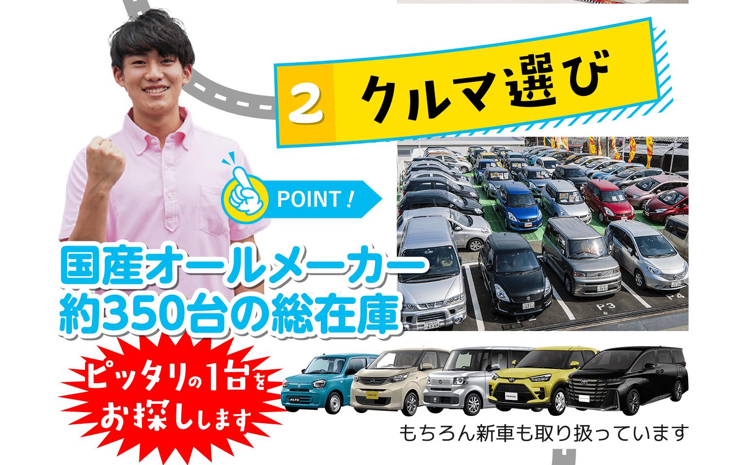 クルマ選び 国産オールメーカー約350台の総在庫