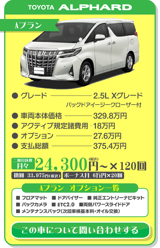 アルファードAプラン